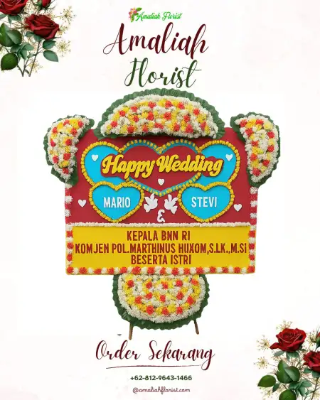 Papan Bunga Pernikahan Bumen